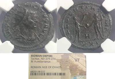 ROMAN EMPIRE Tacitus AD 275-276 BI Aurelianianus NGC VF