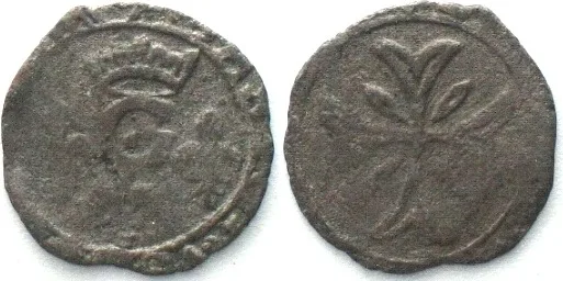 1628-1657 French States DOMBES Liard ND (1628-1657) GASTON d'ORLEANS billon aVF VF-