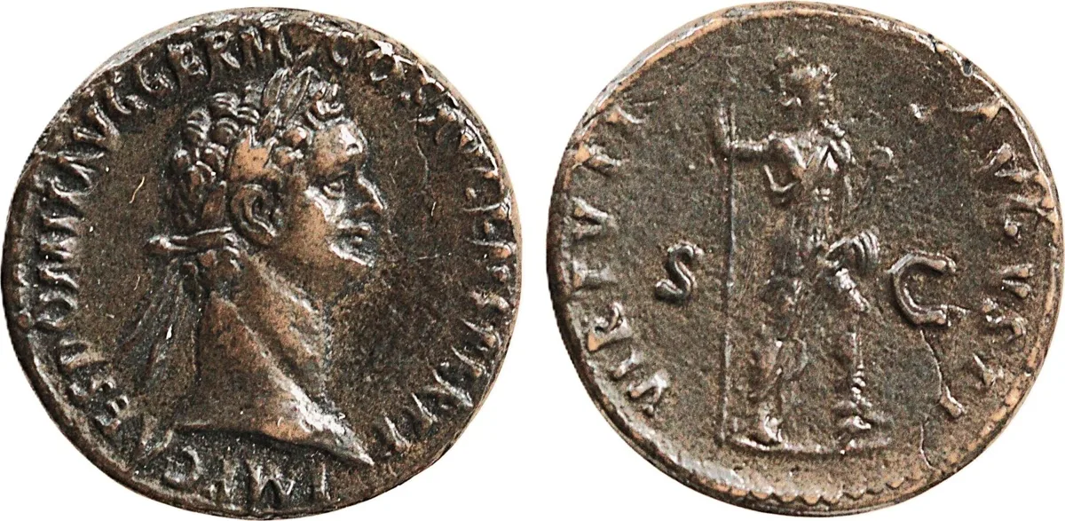 Domitian (81-96), As, Rome, AD 90-91; AE (10.55 g; mm 27.11 mm)