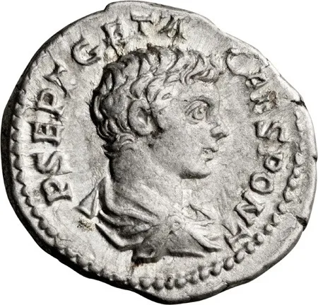 Geta as Caesar. Denarius