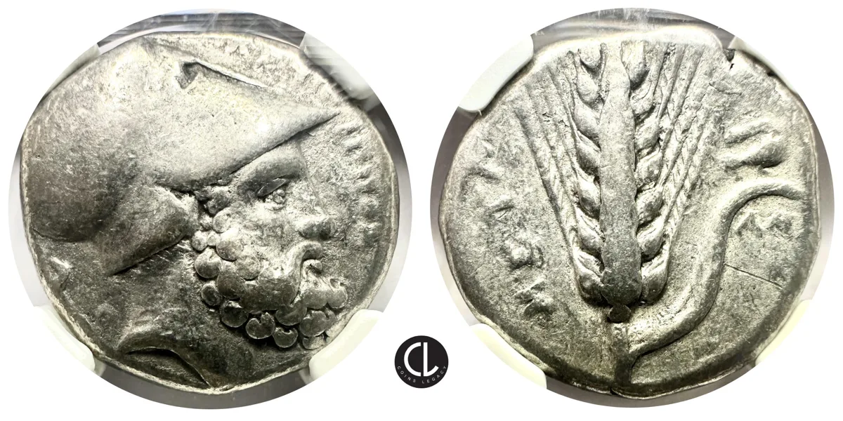 Lucania, Metapontum, AR Stater, Circa 340-330 BC – RR