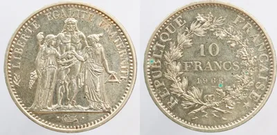 France, V Republic, 10 Francs Paris 1966