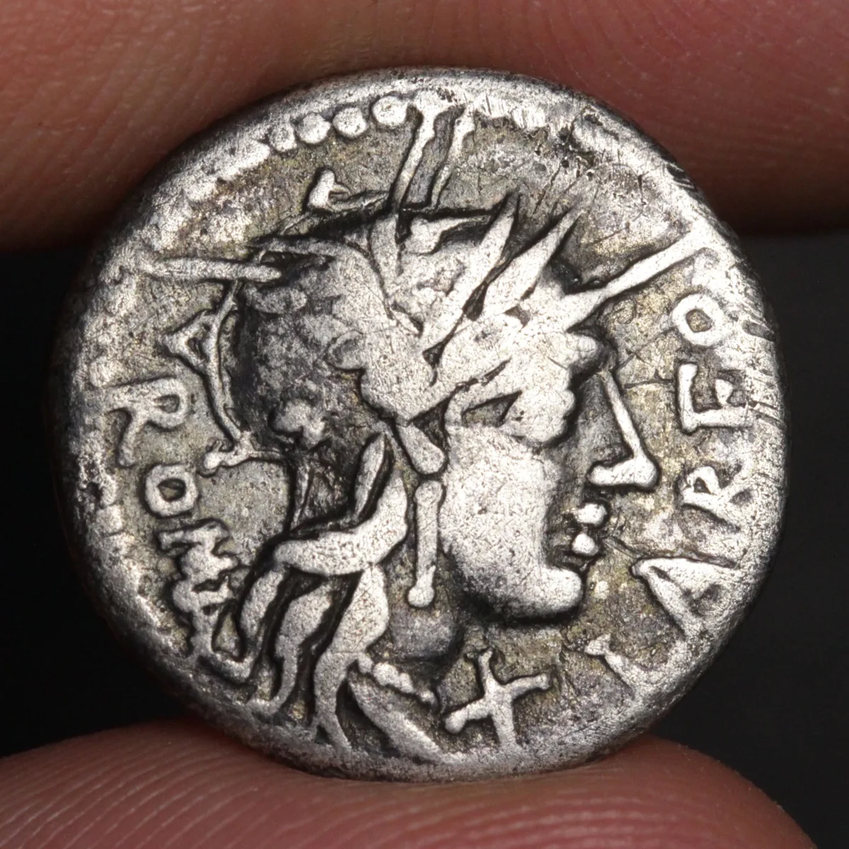 Roman Republic Silver AR Denarius 124BC Fabius Labeo - Jupiter Quadriga Reverse