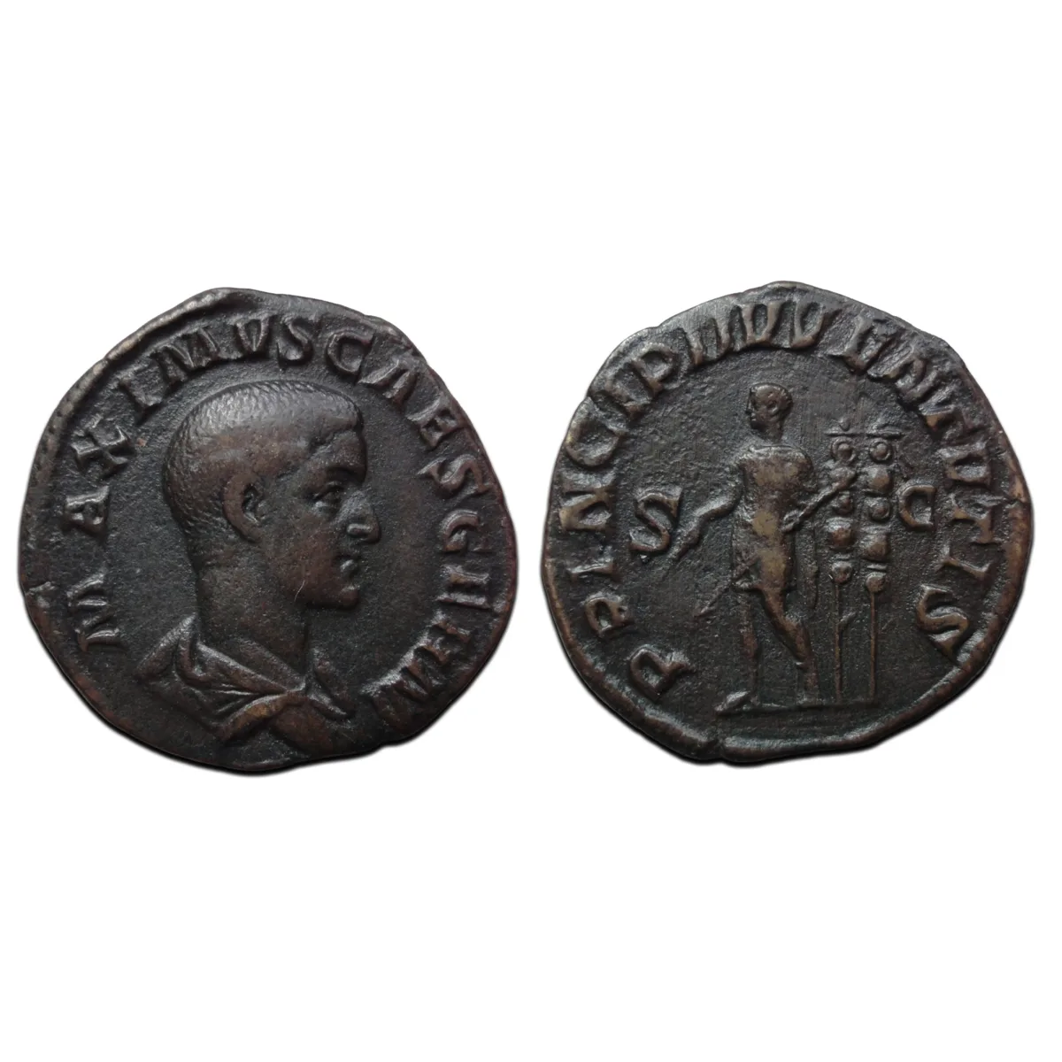 Maximus - sestertius! PRINCIPI IVVENTVTIS (AP2617)