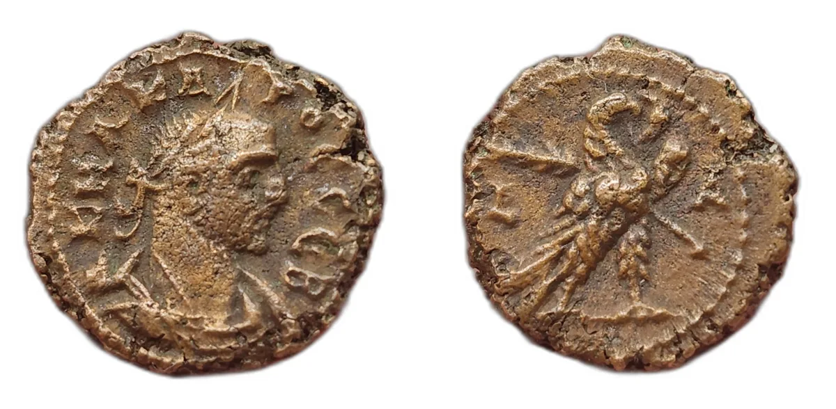Potin Tetradrachm - Carus - Alexandria - Eagle Reverse