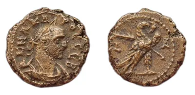 Potin Tetradrachm - Carus - Alexandria - Eagle Reverse