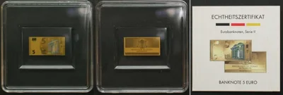 2024 CHAD 3000 Francs 2024, 5 Euro EUROBANKNOTEN, SERIE II, Gold 1/1000 oz BU