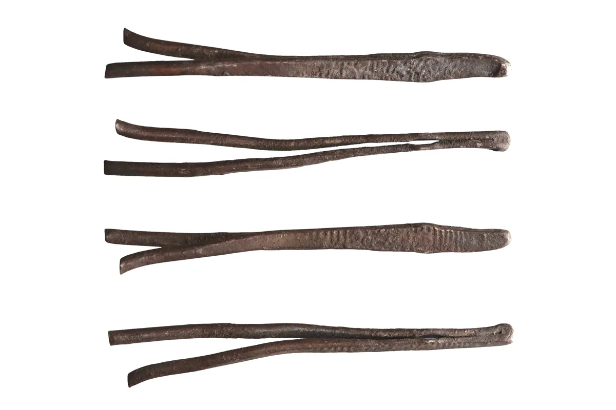 Safavid: silver larin (4.84g), 1500s-1600s CE. Silver "hairpin" larins were issued for circulation in the Arabian Sea, Gulf, and coastal regions of the Indian Ocean.
