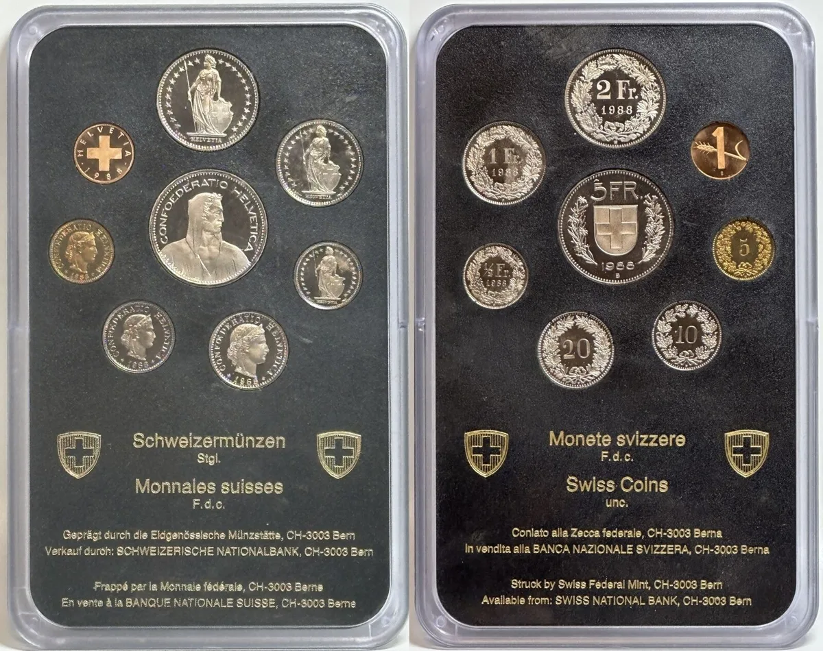 1988 SWITZERLAND 1988 MINT SET BU