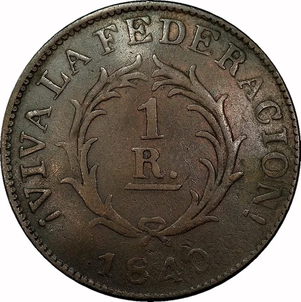 Argentina, Buenos Aires, 1840, Un Real, AU