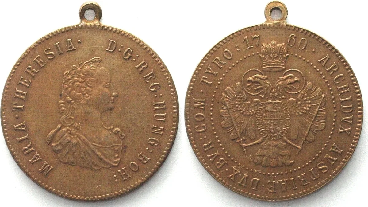 1900 MARIA THERESA THALER IMITATION Medal about 1900 brass 40mm UNC-