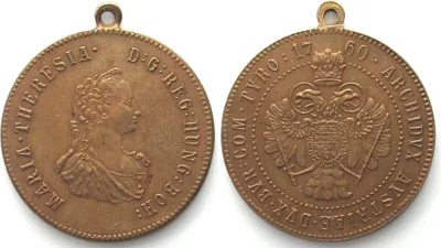 1900 MARIA THERESA THALER IMITATION Medal about 1900 brass 40mm UNC-