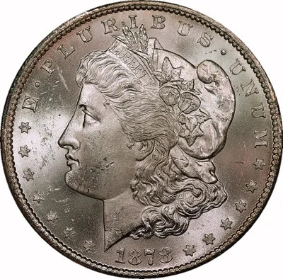 Morgan Dollar, 1878-CC, $1, MS63 , PCGS