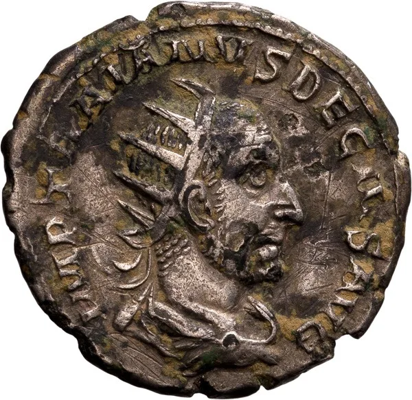 Trajan Decius, fourrée antoninianus. Antoninianus