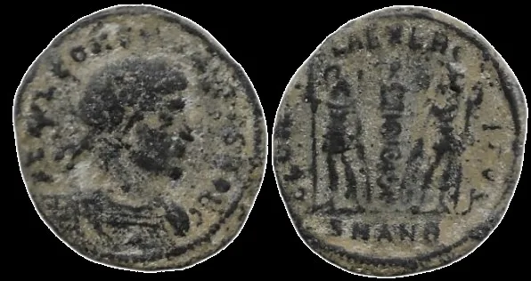 Constantine II 330-335 AD, AE 16.5mm 1.39gm follis, Antioch. Rated R3