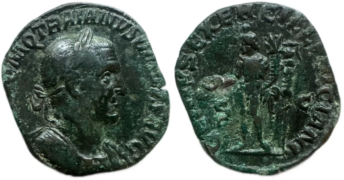 Trajan Decius, 250 AD. AE Sestertius