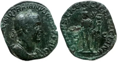 Trajan Decius, 250 AD. AE Sestertius
