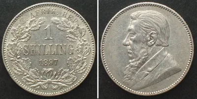 1897 SOUTH AFRICA Shilling 1897 KRUGER silver UNC!