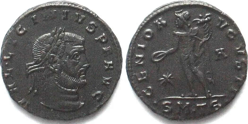 308-324 LICINIUS I (308-324 AD). AE Follis, SM.TS, Thessalonica mint GENIO AVGVSTI, UNC-