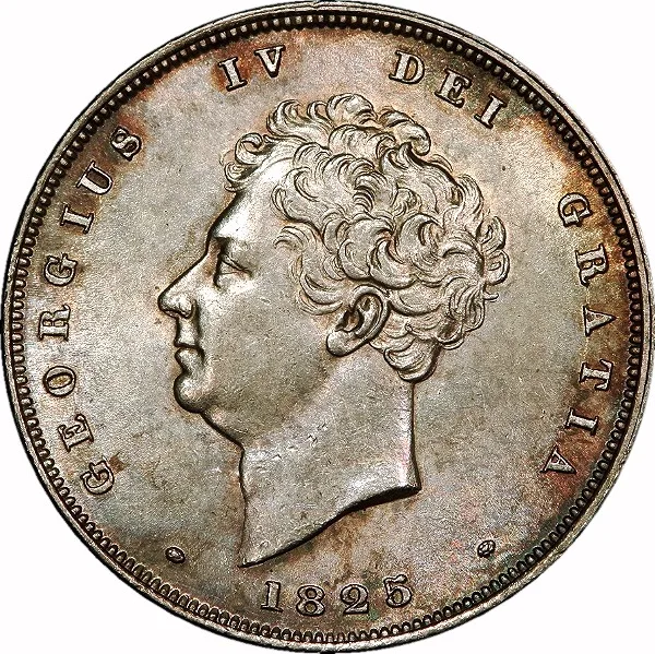 Great Britain, George IV, 1825, 1 Shilling, D, AU Details - Cleaned.