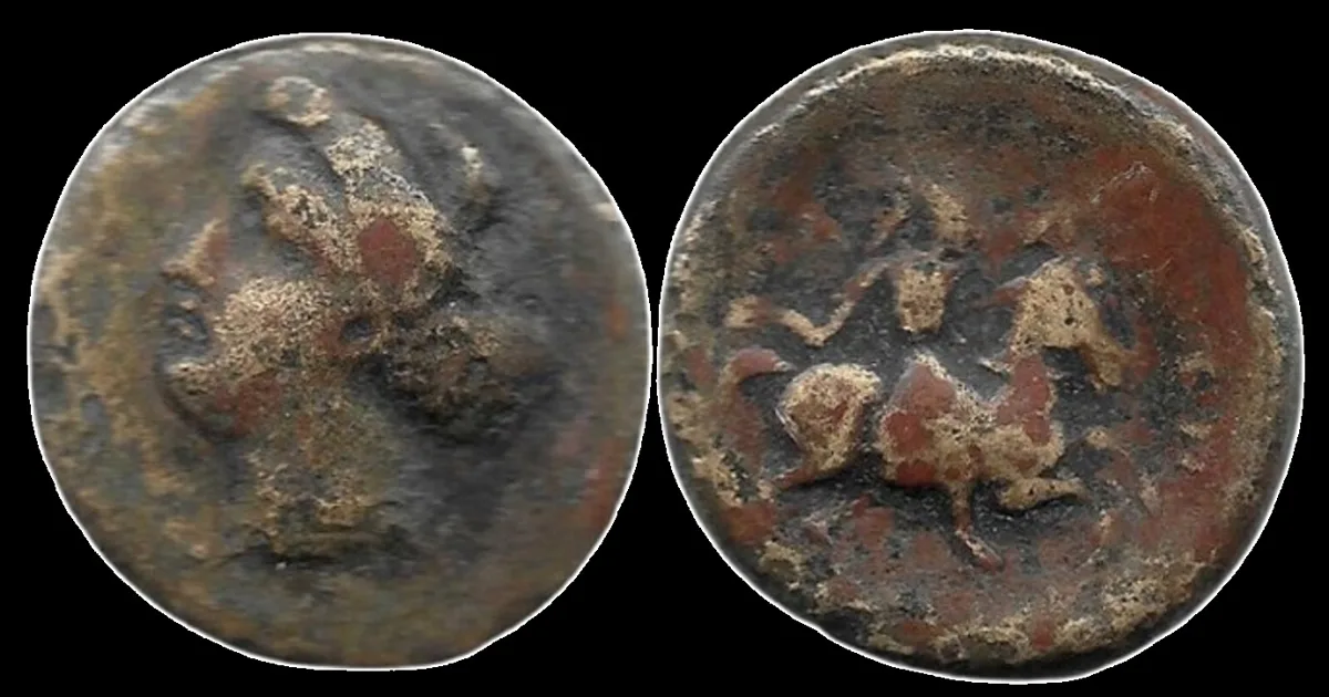 Thessaly, Phalanna, 350-300 BC. AE Dichalkon 16.1mm, 3.37gm
