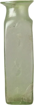 Roman Square Sided Glass Bottle