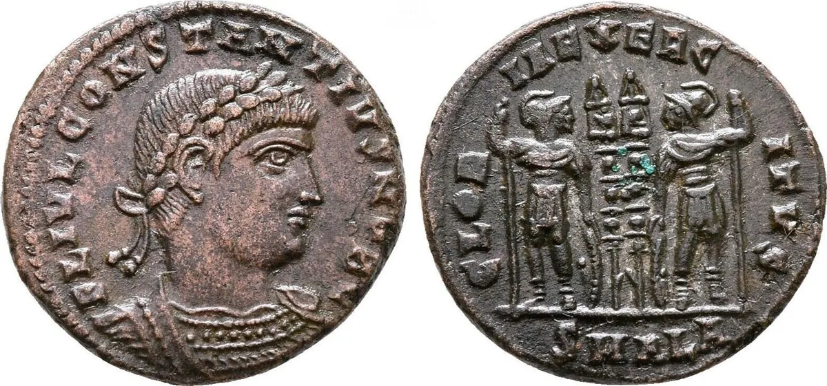 Constantius II, as Caesar, 324-337. Follis (Bronze, 18 mm, 2.56 g), Alexandria