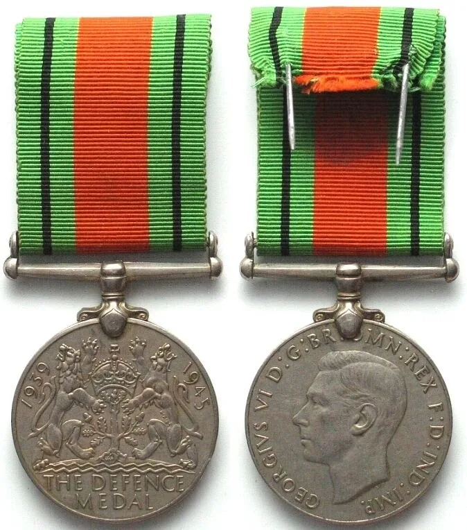 1945 THE DEFENCE MEDAL 1939-1945 GEORGE VI with ribbon AU
