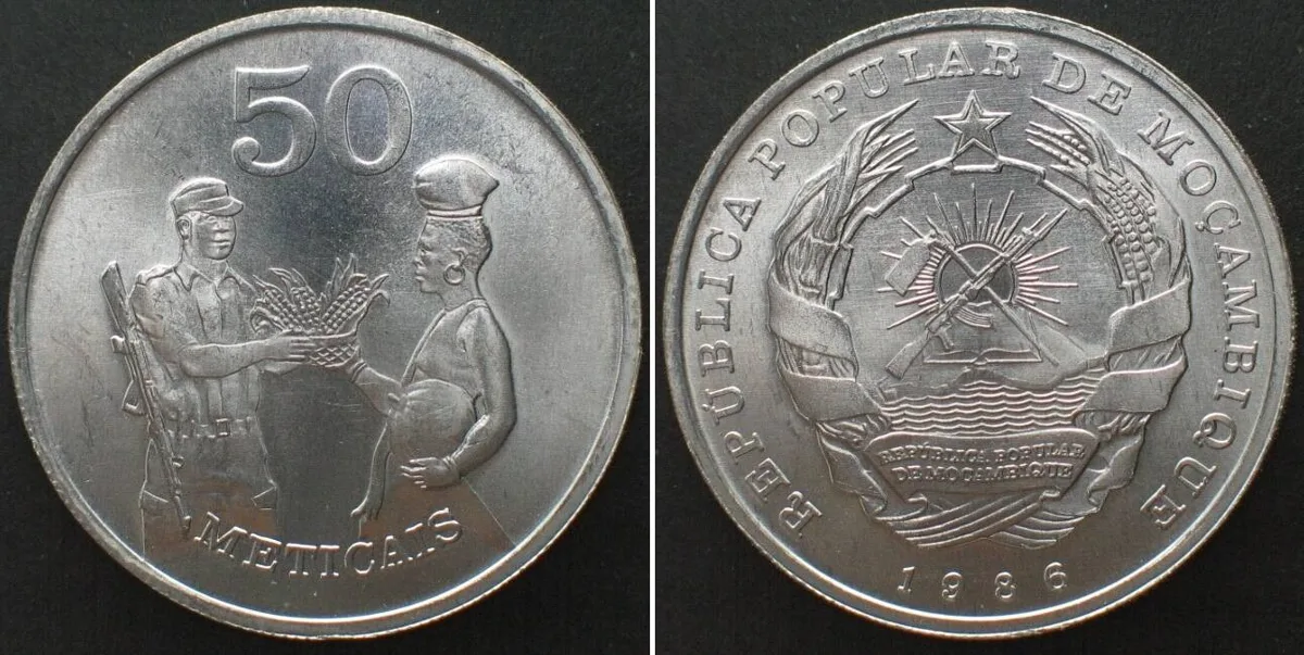 1986 MOZAMBIQUE 50 Meticais 1986 Alu UNC