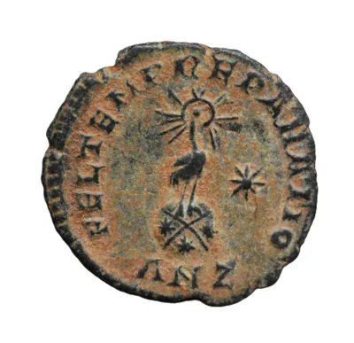 Constantius II Phoenix AE Follis Antioch 350AD