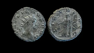 *Rare!* Gallienus (253-268 AD) Silvered BI Antoninianus Rome mint, 262 AD