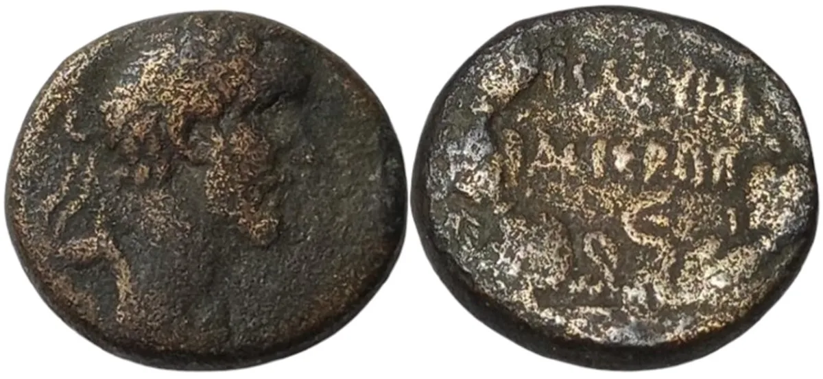 Antoninus Pius (Augustus) 138-161AD (Struck 142-143 AD) AE Syria Hierapolis