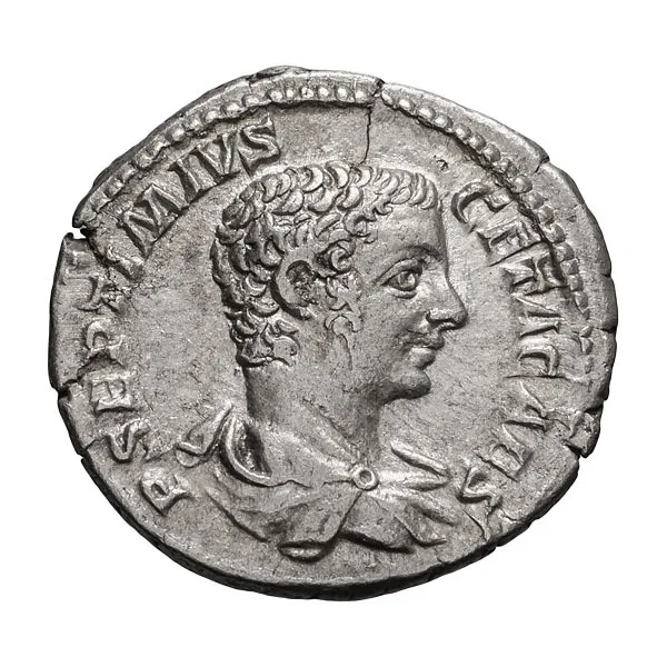 Geta as Caesar. Denarius