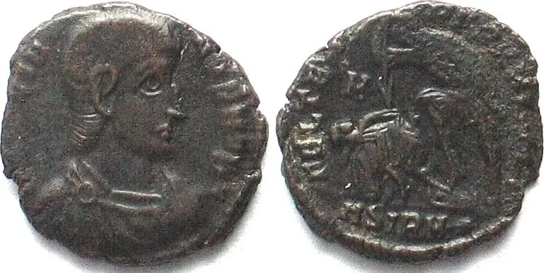 351-354 CONSTANTIUS GALLUS (351-354 AD). AE Follis, as caesar, FEL TEMP REPARATIO, ASIRM VF-EF