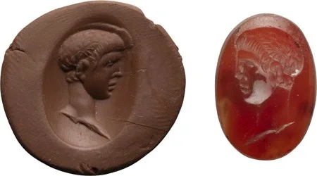 Roman Carnelian Intaglio Depicting a Young Male