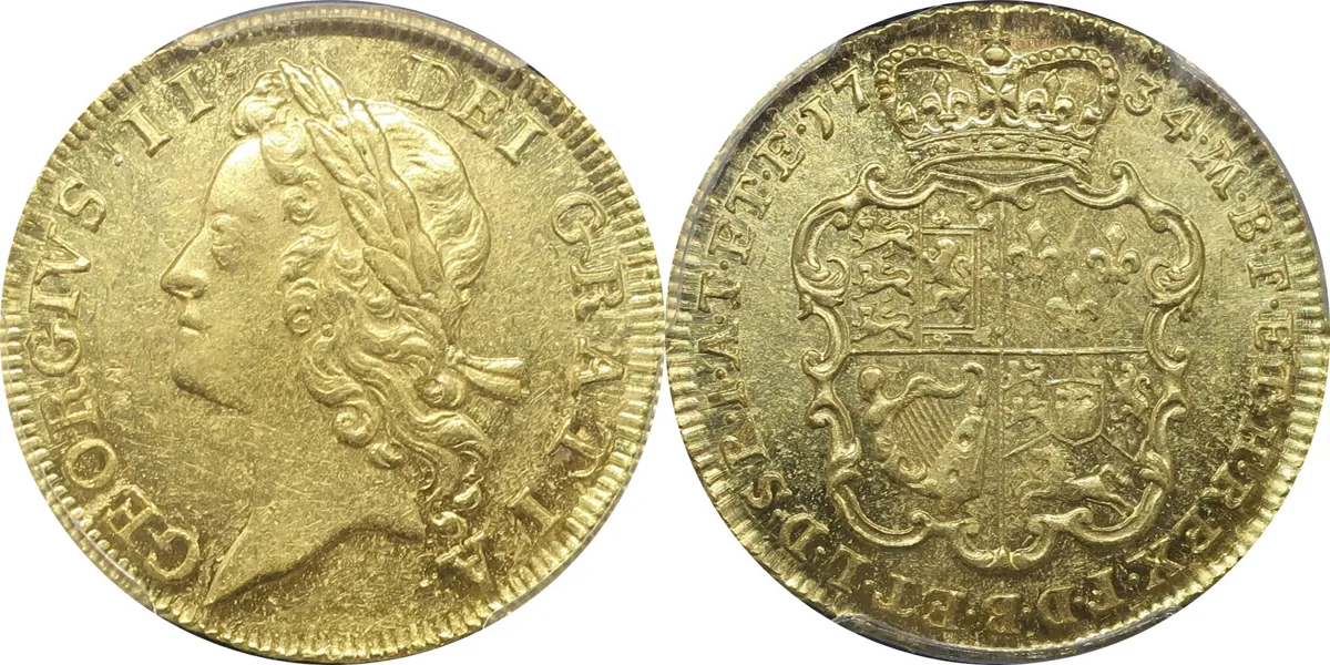 Guinea 1734 George II MS 62