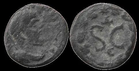 Macrinus 217-218 AD AE 18.7mm 4.43gm Syria Antioch, SC within wreath
