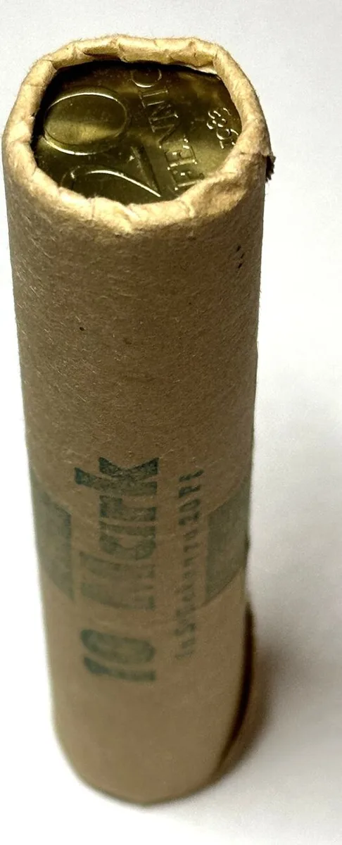 1983 GERMAN DEMOCRATIC REPUBLIC Coin roll 50 x 20 Pfennig 1983 BU