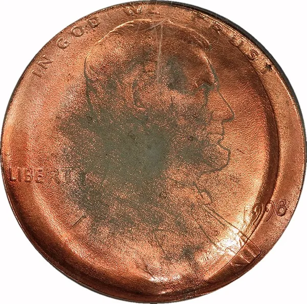 Lincoln Cent, 1998, Reverse Die Cap, 1¢, MS66 RD, PCGS