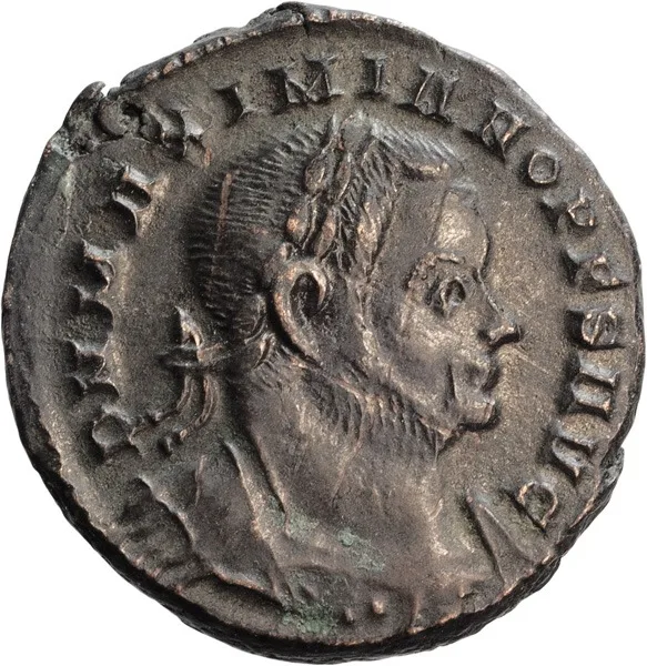Maximianus as Senior Augustus. Follis