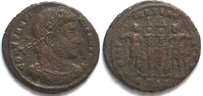 330-331 CONSTANTINE I the Great (306-337 AD). AE Nummus, 330-331, Siscia mint VF+
