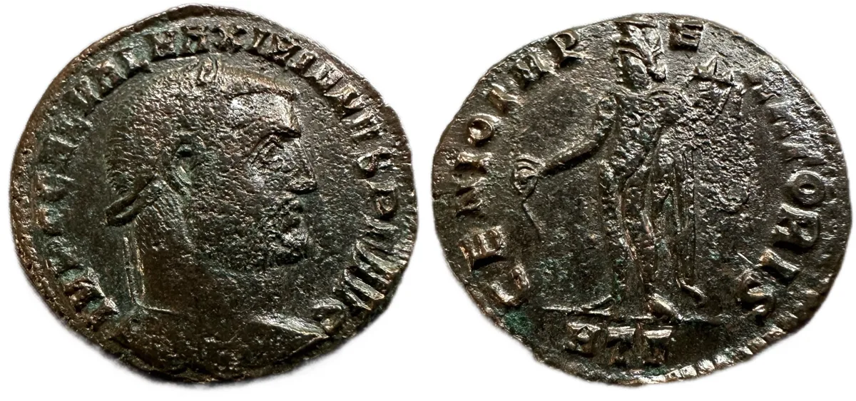 Maximinus II, 311 AD. Heraclea Mint, Legend Error