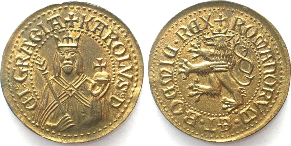 1975 "Ducat of CHARLES IV" Medal ca.1975 bronze 43mm UNC
