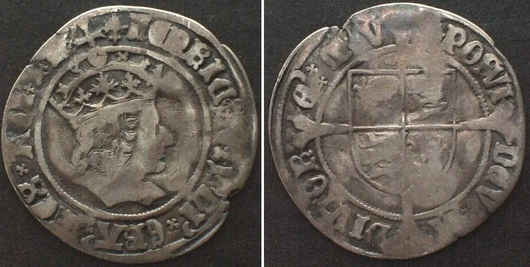 1485-1487 ENGLAND. Groat 1485-87, HENRY VII, profile type, silver aVF VF-