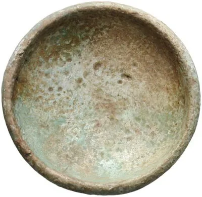 Egyptian Green-Blue Faience Miniature Bowl