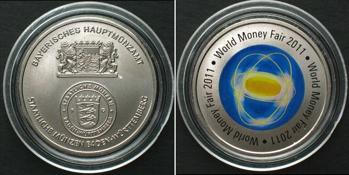 2011 WORLD MONEY FAIR 2011 - VIP Medal MUNICH, STUTTGART, KARLSRUHE Cu-Ni 27mm BU