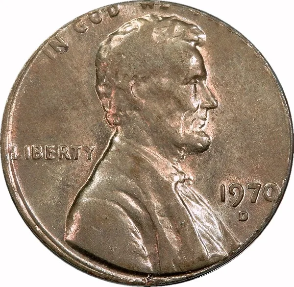 Lincoln Cent, 1970-D, On 10 Cent Planchet, 1¢, AU55 , ANACS