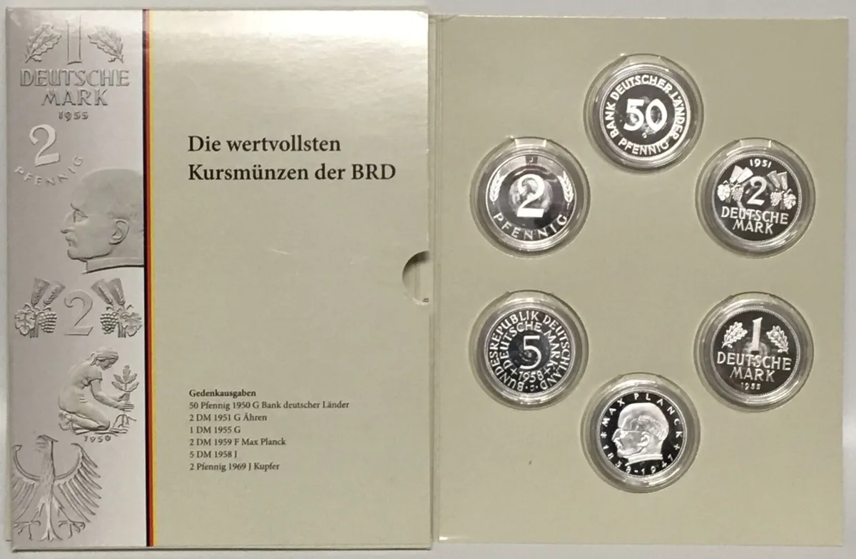 2013 DIE WERTVOLLSTEN KURSMÜNZEN DER BRD Gedenkprägungen 2013 Proof