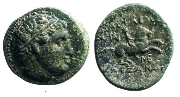 King of Macedon Alexander III the Great AE17.4mmX19.1mm, 4.11gm posthumous issue