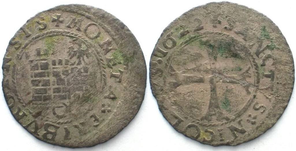 1622 Swiss Cantons FREIBURG Batzen 1622 billon aXF! EF-